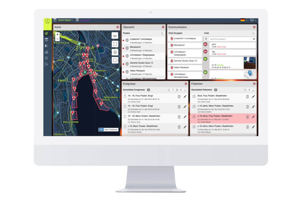 Antavi Ops Dashboard, running in the commando room, providing oversight